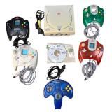 Sega Dreamcast Console, 4 Controllers, and a Game Disc Bundle Sega Dreamcast Console, 4 Controllers, and a Game Disc Bundle