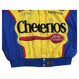 vintage AUTOGRAPHED 2XL NASCAR racing jacket, specifically a Bobby Labonte #43 Cheerios jacket vintage AUTOGRAPHED 2XL NASCAR racing jacket, specifically a Bobby Labonte #43 Cheerios jacket