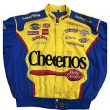 vintage AUTOGRAPHED 2XL NASCAR racing jacket, specifically a Bobby Labonte #43 Cheerios jacket vintage AUTOGRAPHED 2XL NASCAR racing jacket, specifically a Bobby Labonte #43 Cheerios jacket
