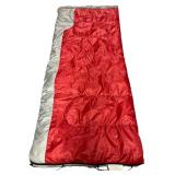 Cold Weather Sleeping Bag - Rectangular Red Gray Polyester Cold Weather Sleeping Bag - Rectangular Red Gray Polyester