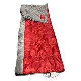 Cold Weather Sleeping Bag - Rectangular Red Gray Polyester Cold Weather Sleeping Bag - Rectangular Red Gray Polyester