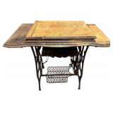 Antique Cast Iron Base Treadle Sewing Machine ** Antique Cast Iron Base Treadle Sewing Machine **
