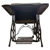 Antique Cast Iron Base Treadle Sewing Machine ** Antique Cast Iron Base Treadle Sewing Machine **