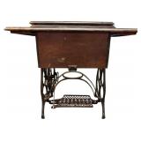 Antique Cast Iron Base Treadle Sewing Machine ** Antique Cast Iron Base Treadle Sewing Machine **