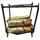 Fireplace Tool Set with Log Rack with 5 Pine Mountain Firelogs Bundle Fireplace Tool Set with Log Rack with 5 Pine Mountain Firelogs Bundle