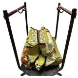 Fireplace Tool Set with Log Rack with 5 Pine Mountain Firelogs Bundle Fireplace Tool Set with Log Rack with 5 Pine Mountain Firelogs Bundle