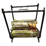 Fireplace Tool Set with Log Rack with 5 Pine Mountain Firelogs Bundle Fireplace Tool Set with Log Rack with 5 Pine Mountain Firelogs Bundle