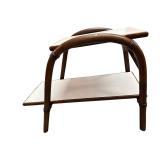 Vintage Bamboo Rattan Side Table Vogue Boho End Table 2 Tier Casual Furniture Vintage Bamboo Rattan Side Table Vogue Boho End Table 2 Tier Casual Furniture