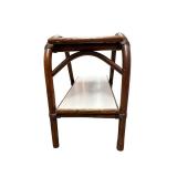 Vintage Bamboo Rattan Side Table Vogue Boho End Table 2 Tier Casual Furniture Vintage Bamboo Rattan Side Table Vogue Boho End Table 2 Tier Casual Furniture