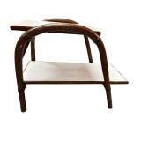 Vintage Bamboo Rattan Side Table Vogue Boho End Table 2 Tier Casual Furniture Vintage Bamboo Rattan Side Table Vogue Boho End Table 2 Tier Casual Furniture