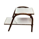 Vintage Bamboo Rattan Side Table Vogue Boho End Table 2 Tier Casual Furniture Vintage Bamboo Rattan Side Table Vogue Boho End Table 2 Tier Casual Furniture