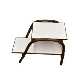 Vintage Bamboo Rattan Side Table Vogue Boho End Table 2 Tier Casual Furniture Vintage Bamboo Rattan Side Table Vogue Boho End Table 2 Tier Casual Furniture