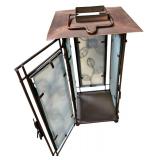 Lanterns (2) Lantern Candleholder by PartyLite - Bronze Color Metal Lantern with Wire Flowers and Leaves Lanterns (2) Lantern Candleholder by PartyLite - Bronze Color Metal Lantern with Wire Flowers and Leaves