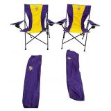 Minnesota Vikings Hard Arm Lawn Chairs (2) Minnesota Vikings Hard Arm Lawn Chairs (2)