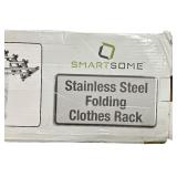 Stainless Steel Folding Clothes Rack, Wall Mountable Stainless Steel Folding Clothes Rack, Wall Mountable