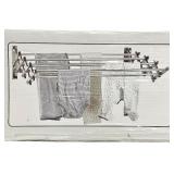 Stainless Steel Folding Clothes Rack, Wall Mountable Stainless Steel Folding Clothes Rack, Wall Mountable