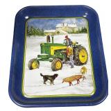Vintage John Deere Trays and Commemorative Plate Bundle (4) Vintage John Deere Trays and Commemorative Plate Bundle (4)