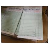 Partial Case of Guest Check Receipt...