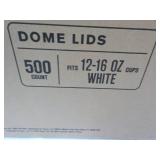 Case of 500 Highmark White Dome Lid...