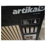 Artika pack of 4 Oak/black Sound Ab...