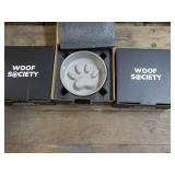 3 Woof Society Dog Bowls 6" Diamete...