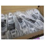 Yoshi 48 pc 7" White Plastic Tongs...
