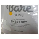 Bare Home Split Head Flex King Shee...
