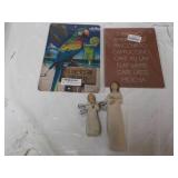 Willow Tree Figurines and 2 Metal S...