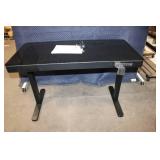 Adjustable Black Standing Desk with Drawer and Electronic Controls