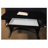 Adjustable Black Standing Desk with Drawer and Electronic Controls