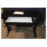 Adjustable Black Standing Desk with Drawer and Electronic Controls