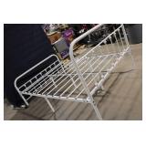 White Metal Full Size Bed Frame with Headboard and Footboard