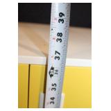 Metal 9-Door Locker Cabinet with Yellow Doors