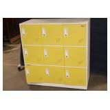 Medcor 9-Door Metal Locker Cabinet with Yellow Doors