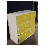 Medcor 9-Door Metal Locker Cabinet with Yellow Doors