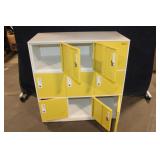 Medcor 9-Door Metal Locker Cabinet with Yellow Doors