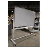 Large Mobile Double-Sided Whiteboard on Wheels 70x40 Inches