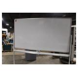 Large Mobile Double-Sided Whiteboard on Wheels 70x40 Inches