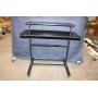 Adjustable Rolling Computer Desk with Raised Monitor Shelf