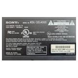 Sony Bravia 32-Inch LCD TV KDL-32L4000 with Stand and Power Cord Sony Bravia 32-Inch LCD TV KDL-32L4000 with Stand and Power Cord
