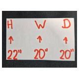 Wooden Pedestal Side Checkered Table with Drawers, 22x20x20 Inches