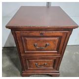 Classic Two-Drawer Wood Filing Cabinet with Handles