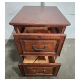 Classic Two-Drawer Wood Filing Cabinet with Handles