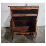 Wooden Media Cabinet with Storage, 31x28x17 Inches - top comes off