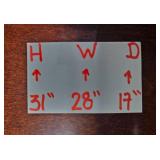 Wooden Media Cabinet with Storage, 31x28x17 Inches - top comes off