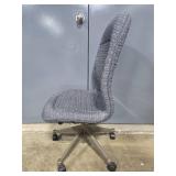 Upholstered Swivel Office Chair with Caster Wheels