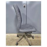 Upholstered Swivel Office Chair with Caster Wheels