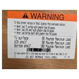 Oak TV Stand with Dual Cabinet Doors and Open Shelf 24x27x16 in