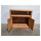 Duplicate Wooden Media Stand with Storage Cabinet 27x24x16 Inches Duplicate Wooden Media Stand with Storage Cabinet 27x24x16 Inches