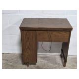 Elna Air Electronic Sewing Machine with Built-In Cabinet and Storage Drawers - untested Elna Air Electronic Sewing Machine with Built-In Cabinet and Storage Drawers - untested
